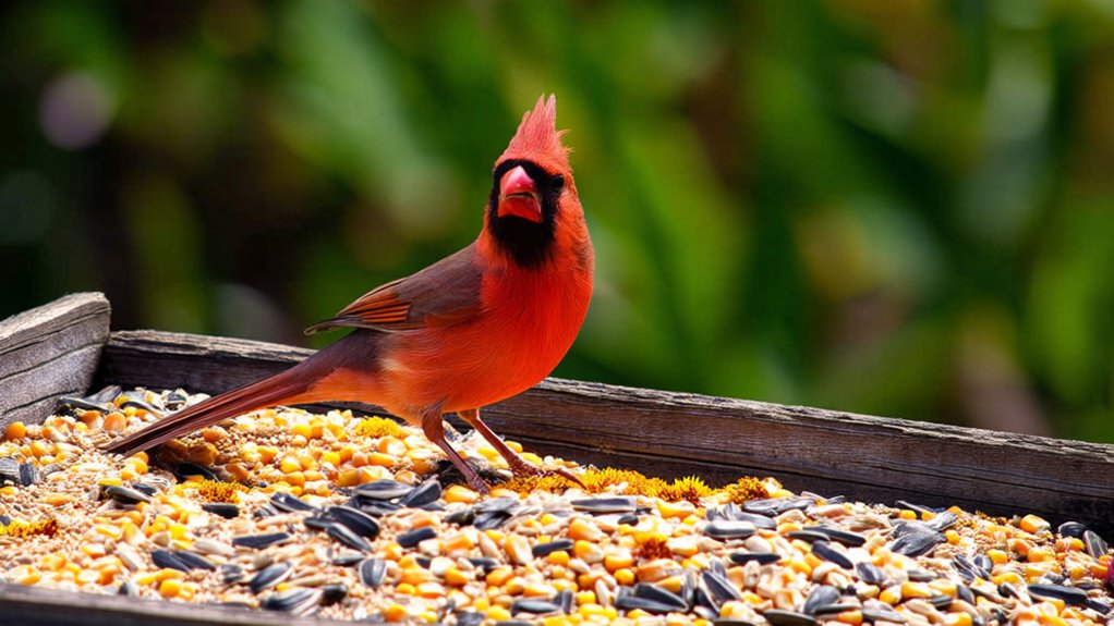 attracting cardinals with seeds