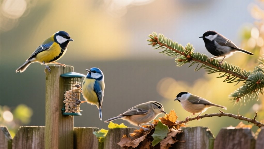 backyard birds tits species