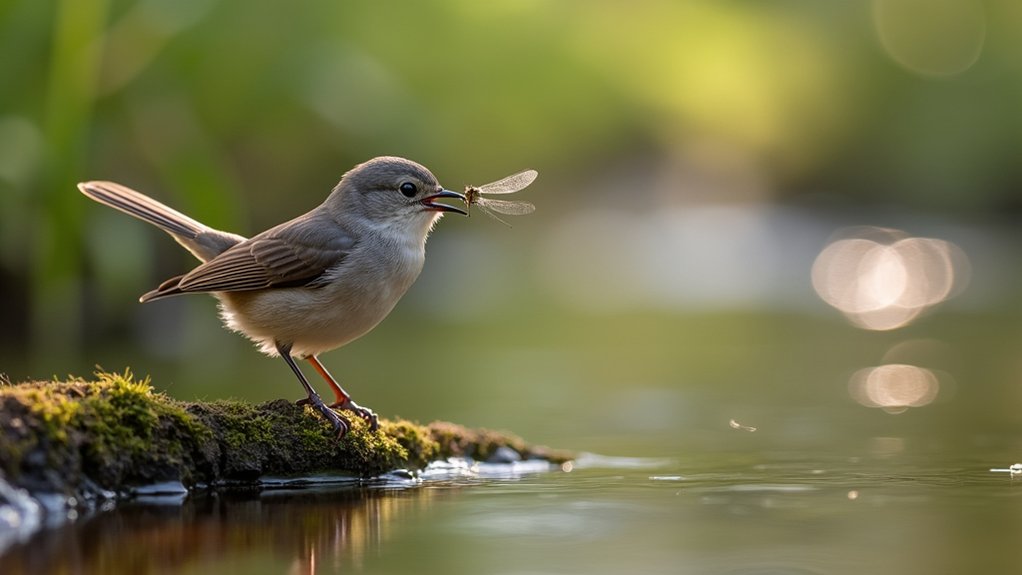 insect catching bird behavior