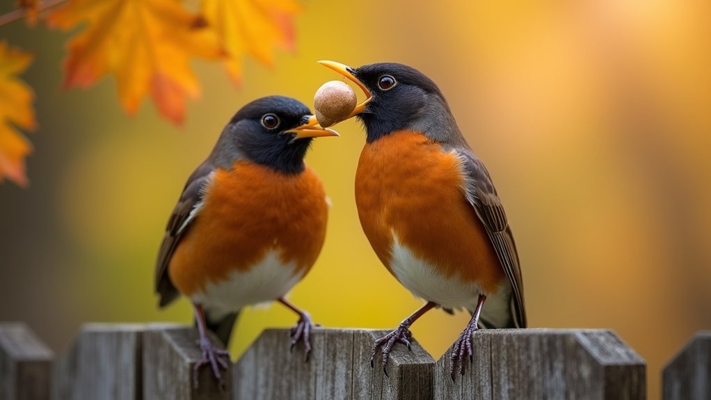 american robin backyard feeding