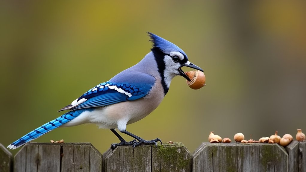 blue jays foraging habits