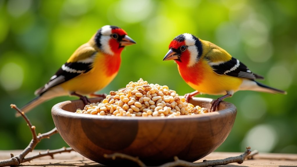 choosing nutritious finch seeds