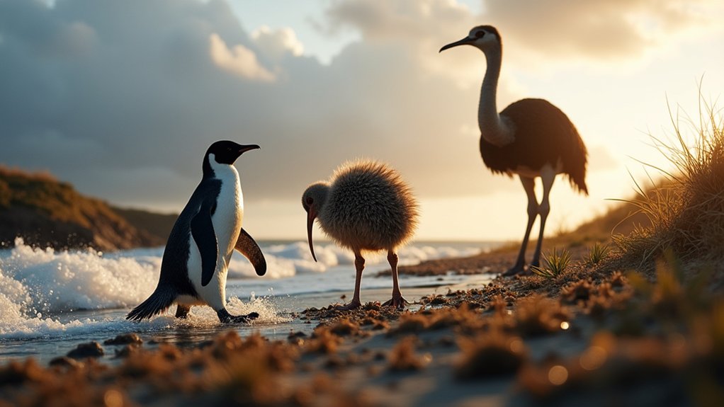 flightless birds unique adaptations