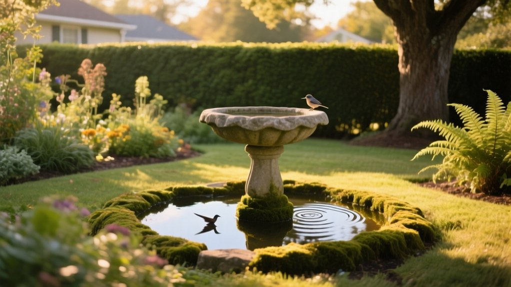 ideal birdbath location tips