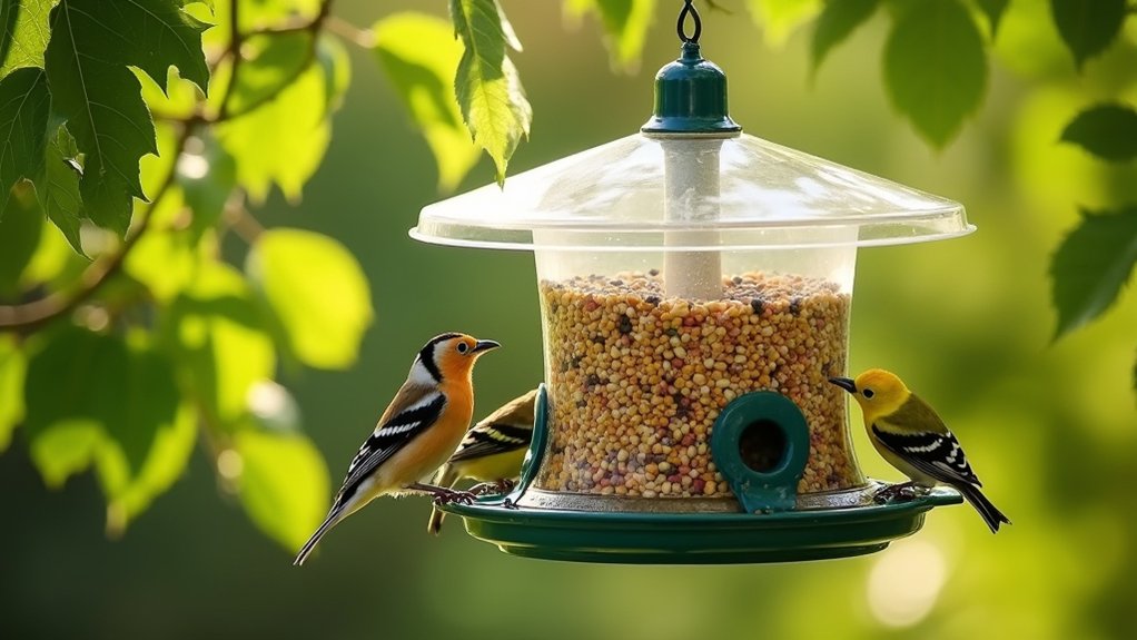 large capacity bird feeder