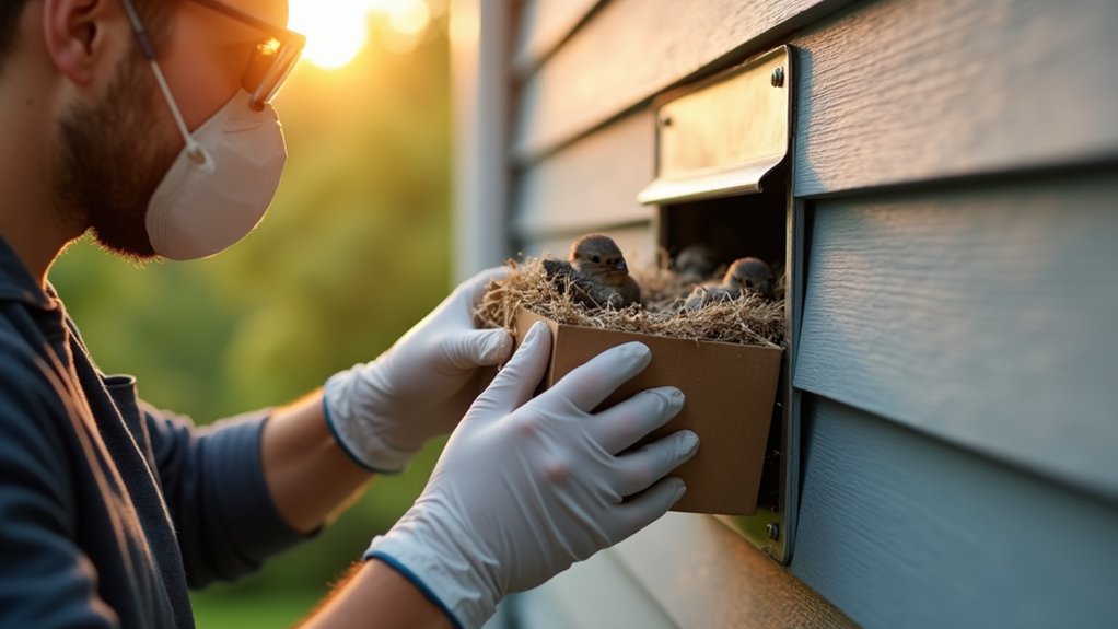safely relocate bird nests