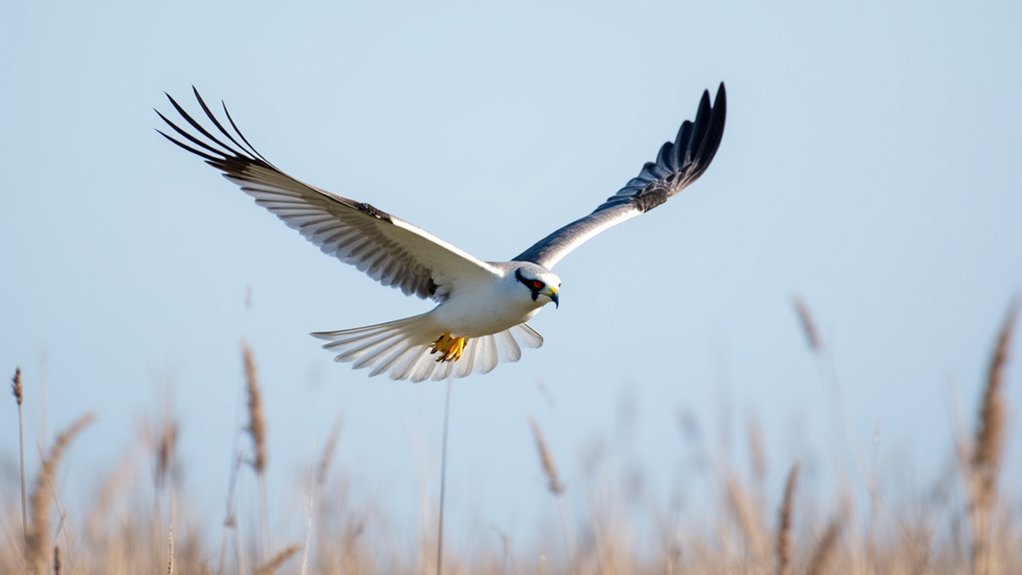 white tailed kite hunting behavior