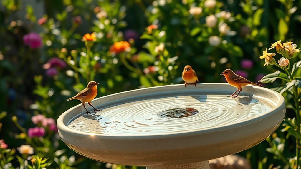 top solar bird baths