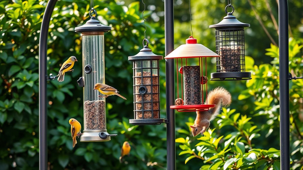 bird feeders squirrel prevention