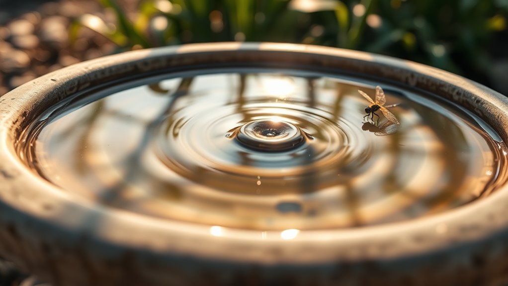 optimal bird bath water levels