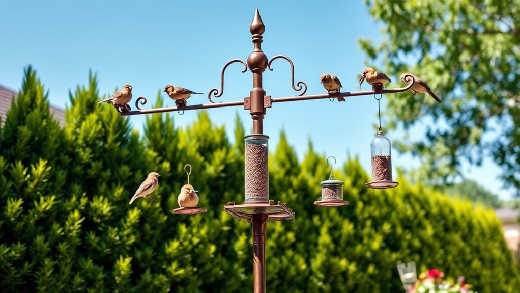 top 4 hook bird feeder poles