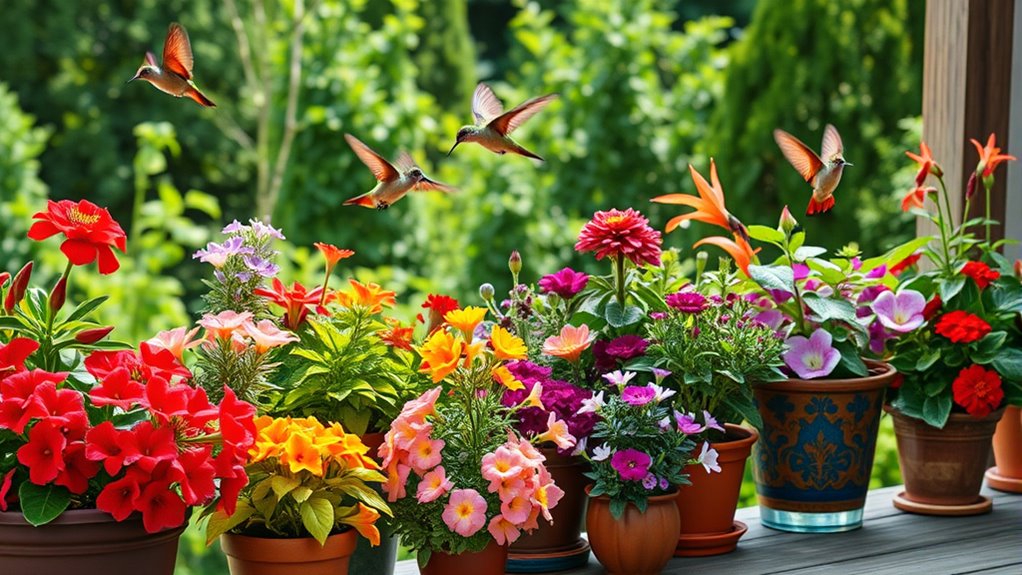 top container hummingbird plants