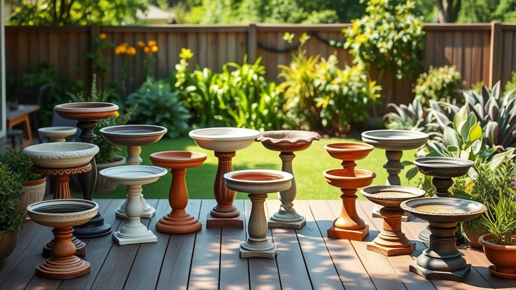 top deck bird baths