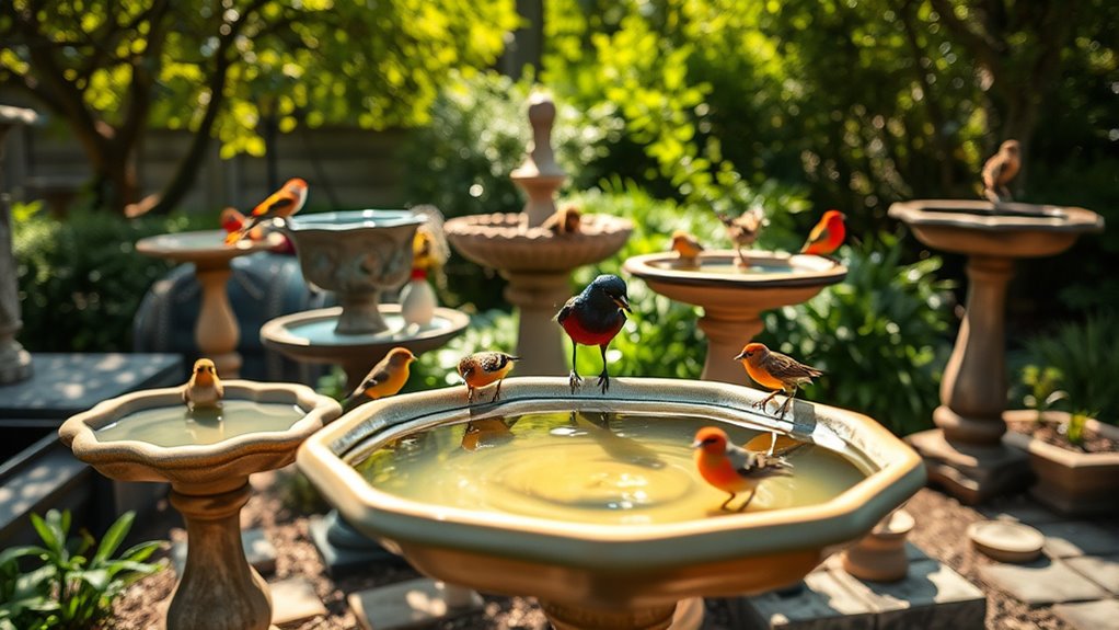 top outdoor bird baths
