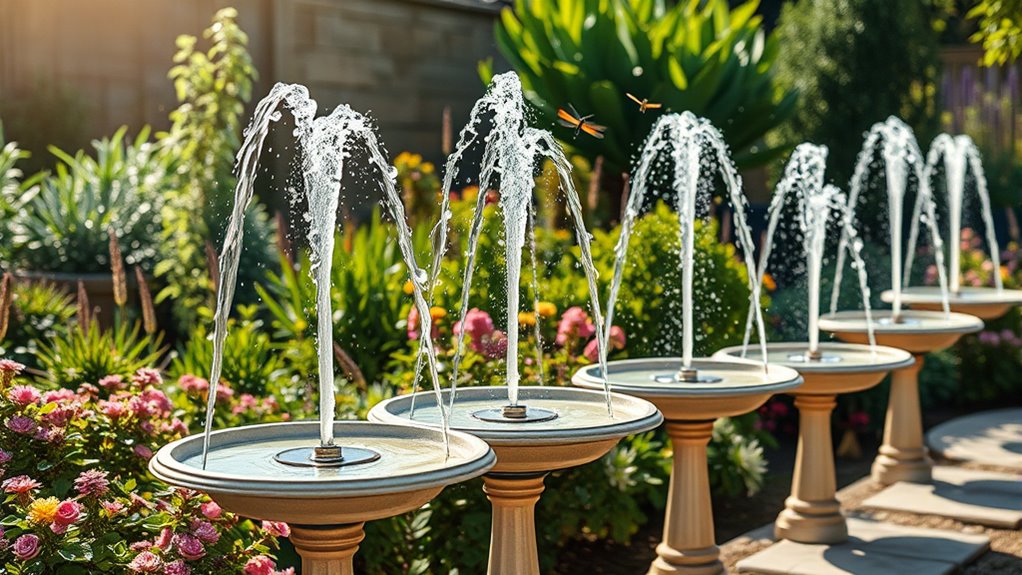 top solar bird bath fountains