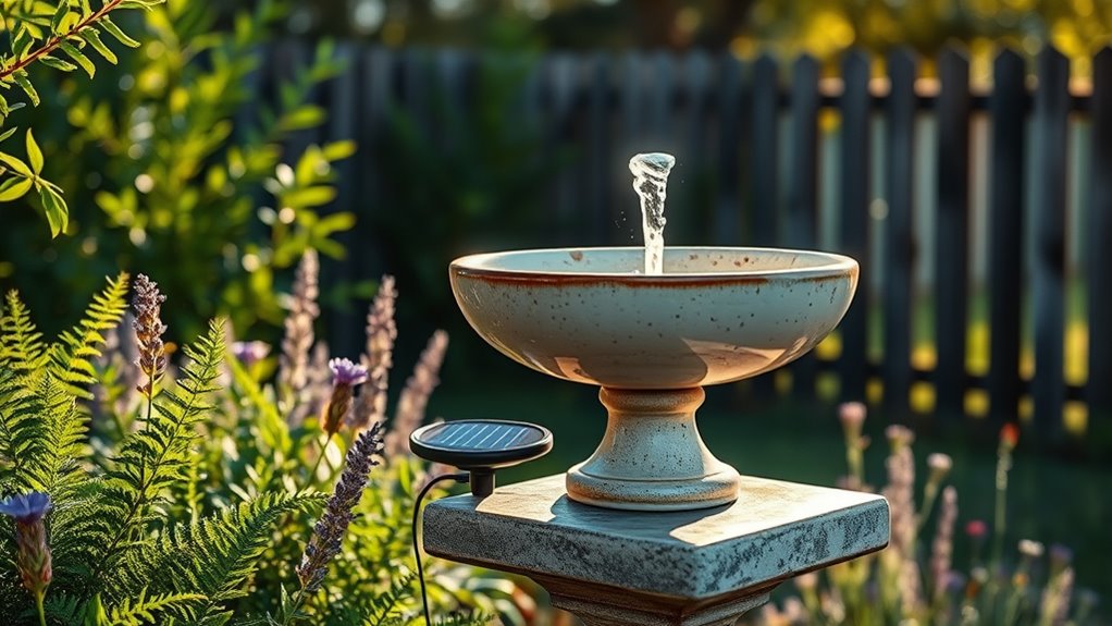 top solar bird bath fountains