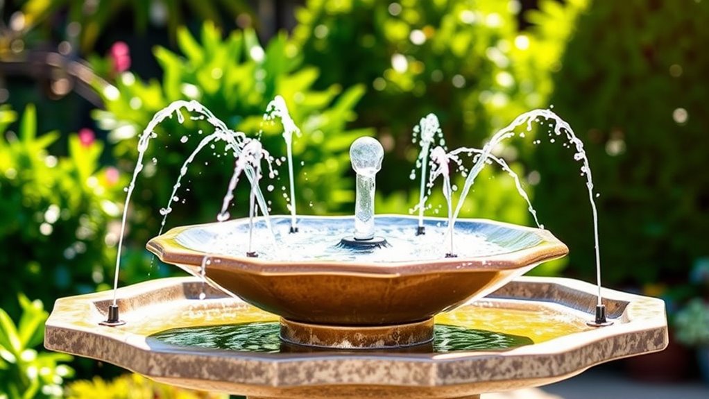 top solar bird bath fountains