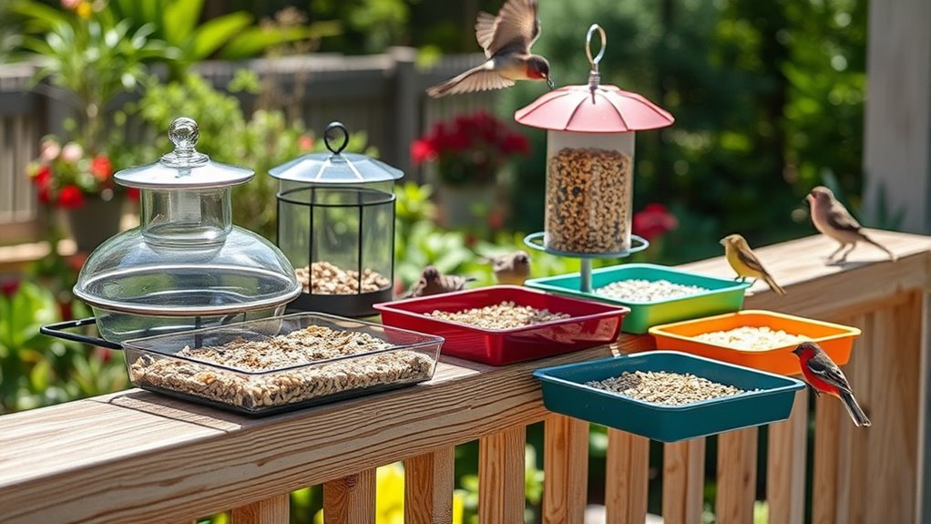 top tray bird feeders
