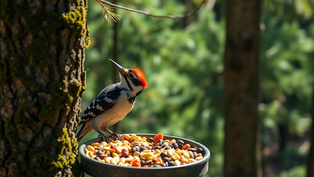 top woodpecker bird food