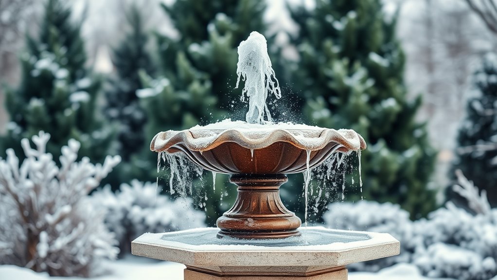 winter bird bath fountains