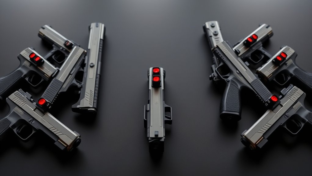 top handguns with red dots