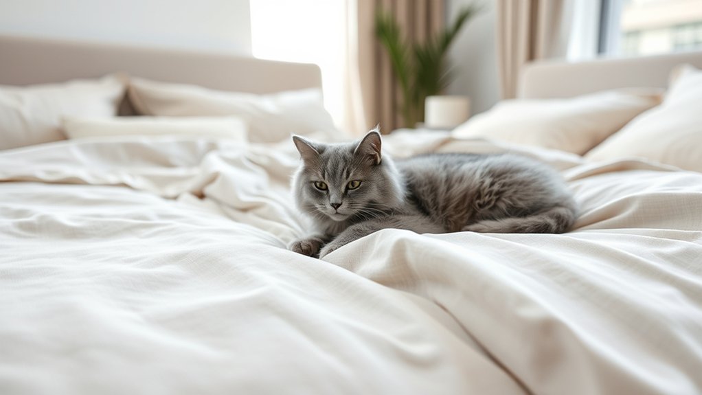 cat hair resistant bedding