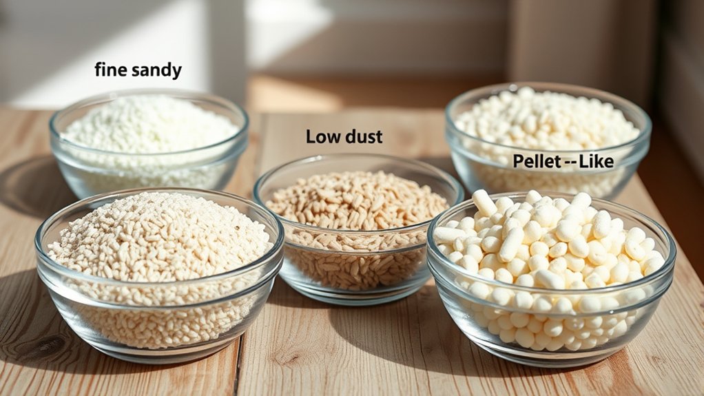 dust tracking clumping material