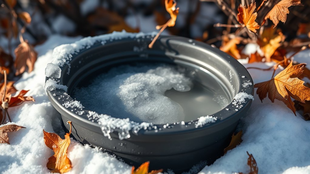 winter outdoor water bowls