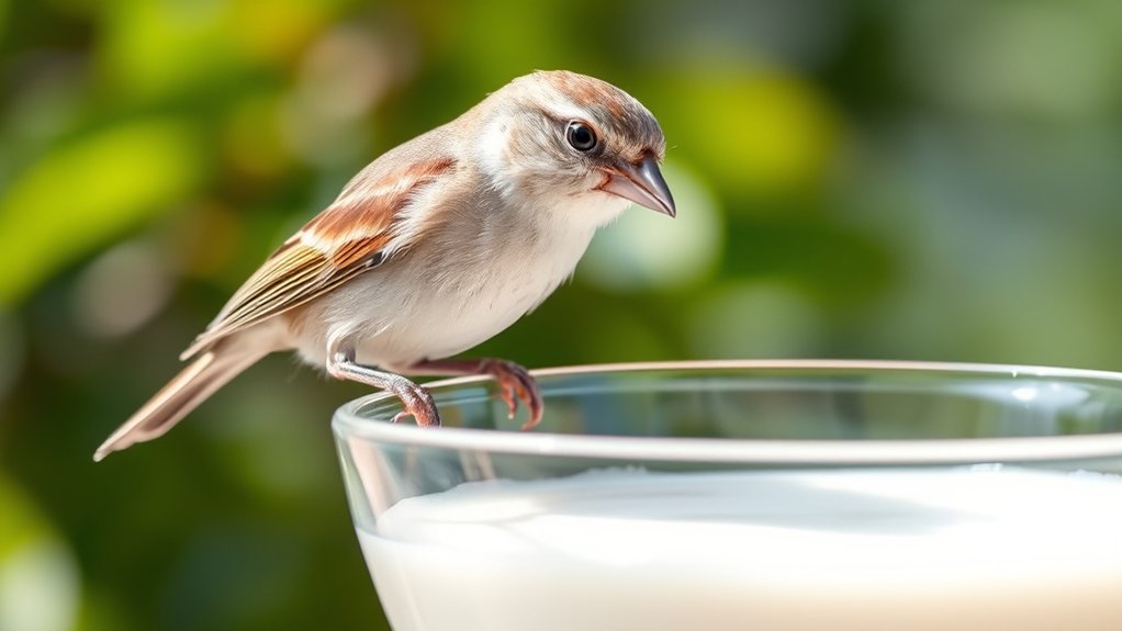 almond milk harms birds