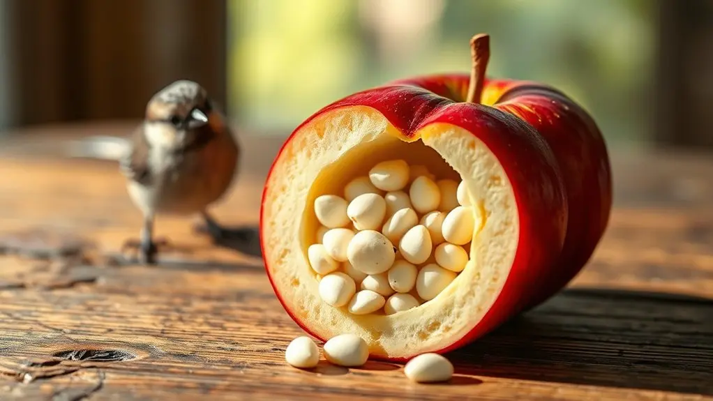 apple seeds contain minimal cyanide