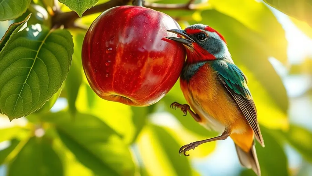 apple skin boosts bird health