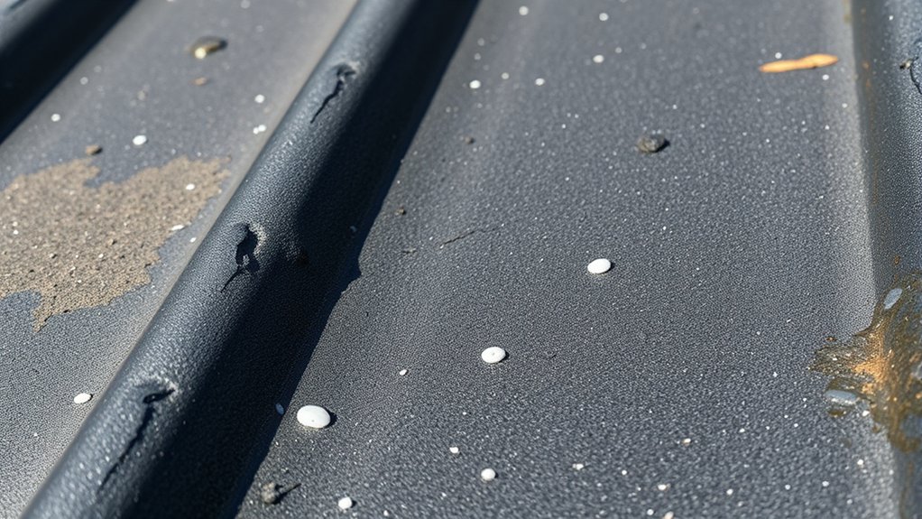 bird droppings degrade rubber roofing