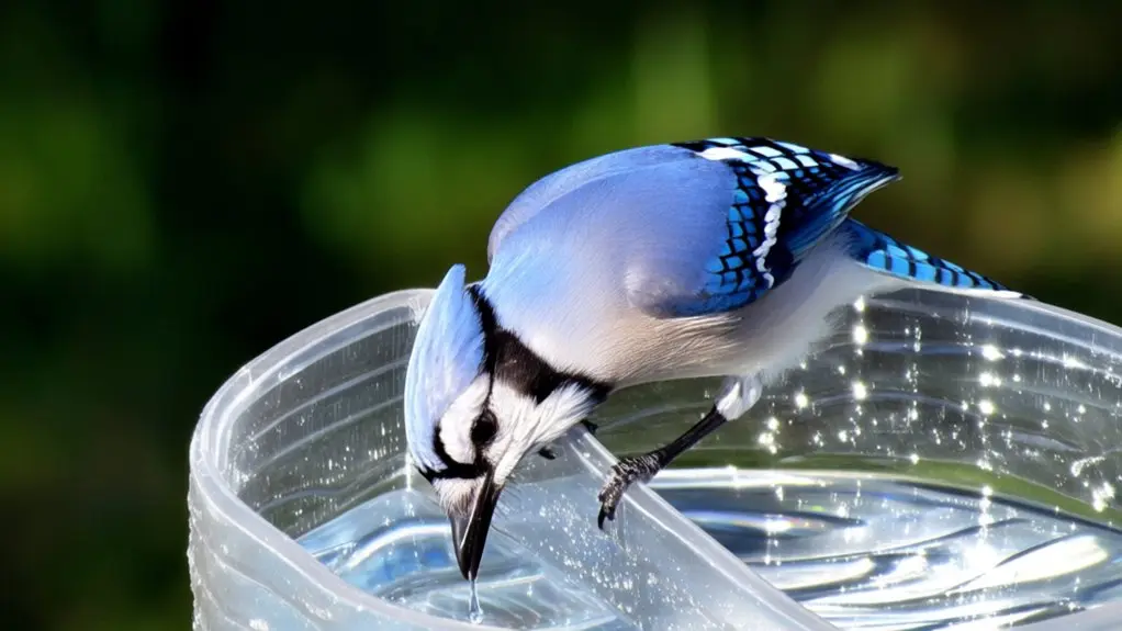 birds and bottled water