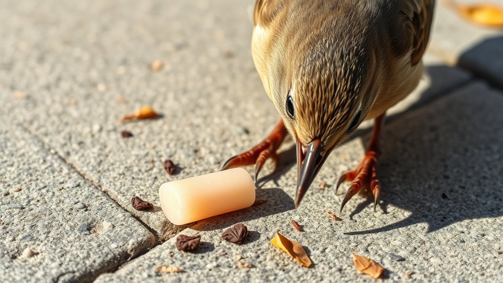 birds avoid non food objects