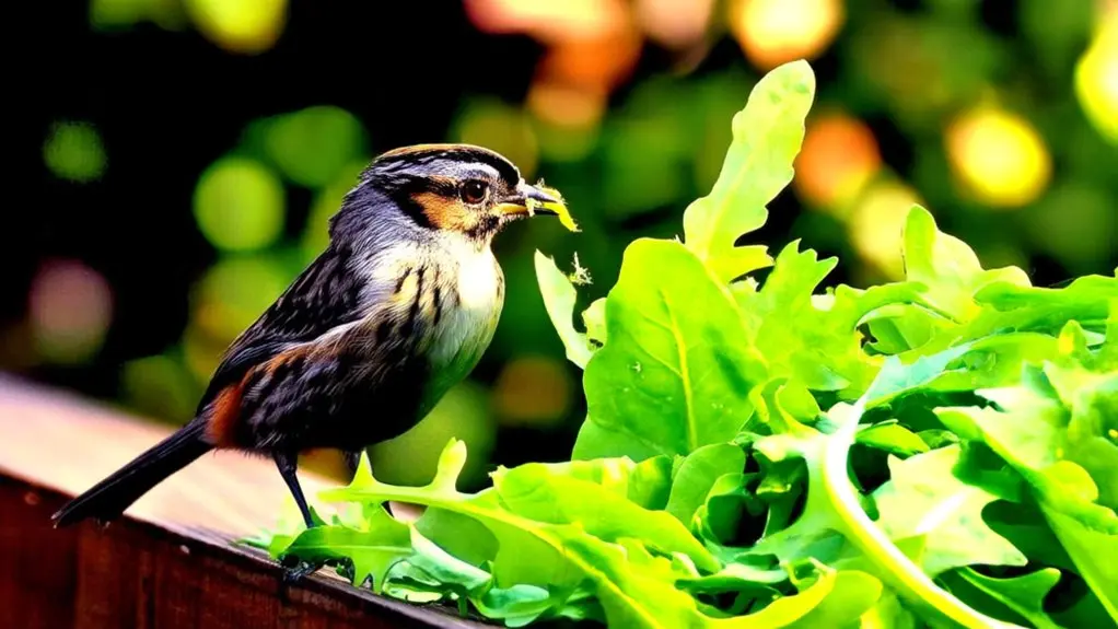 birds can eat arugula