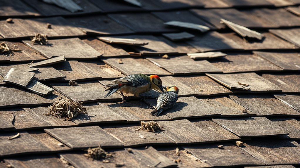 birds cause structural roof damage
