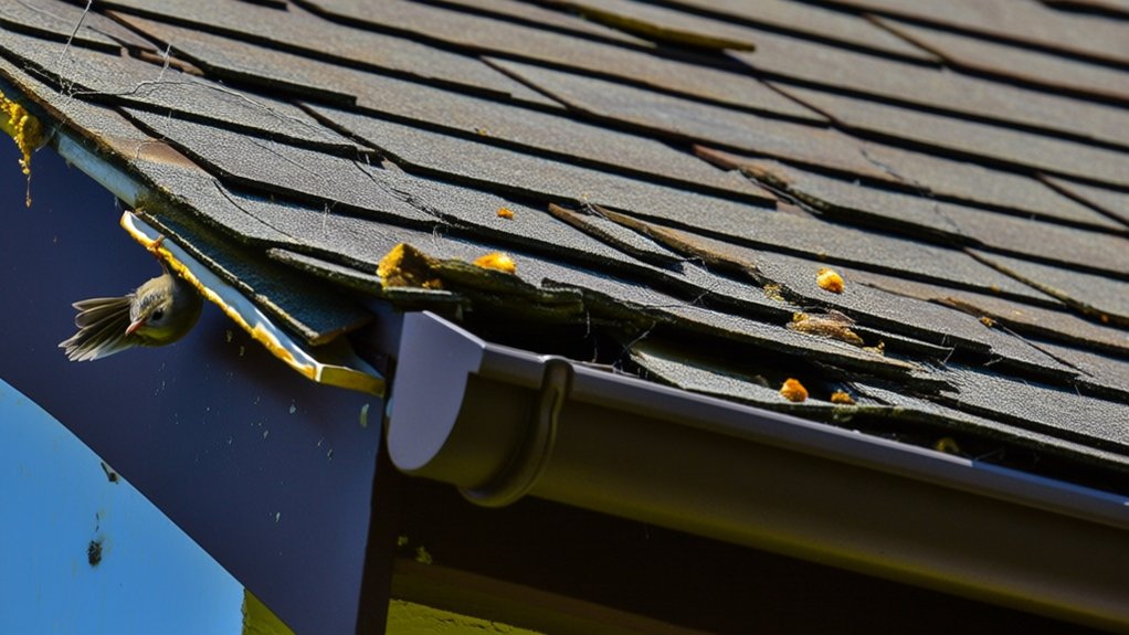 birds causing roof damage