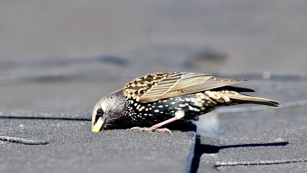 birds damaging rubber roofs