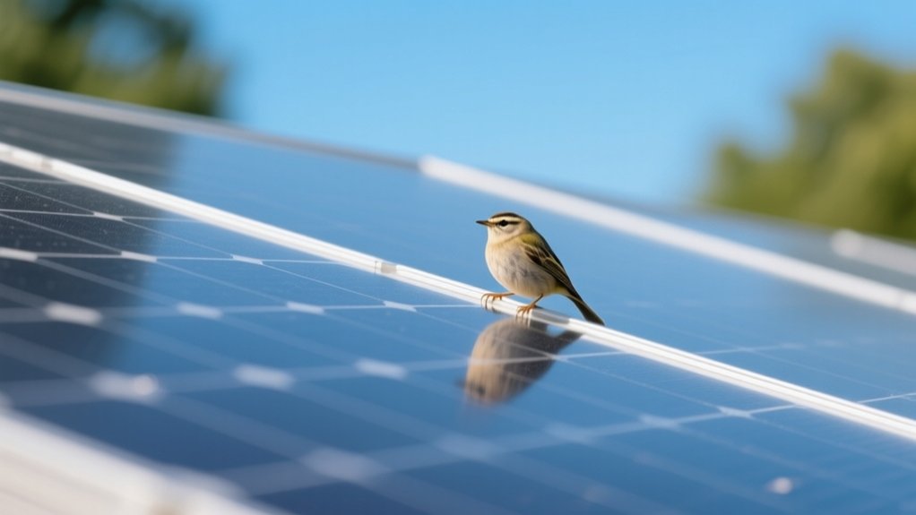 birds damaging solar panels