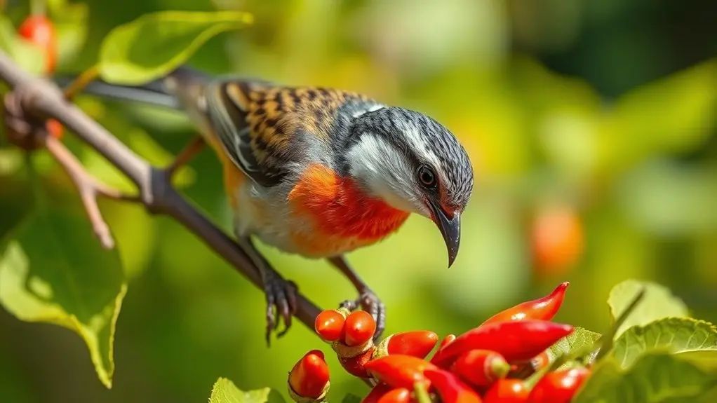 birds lack spicy receptors