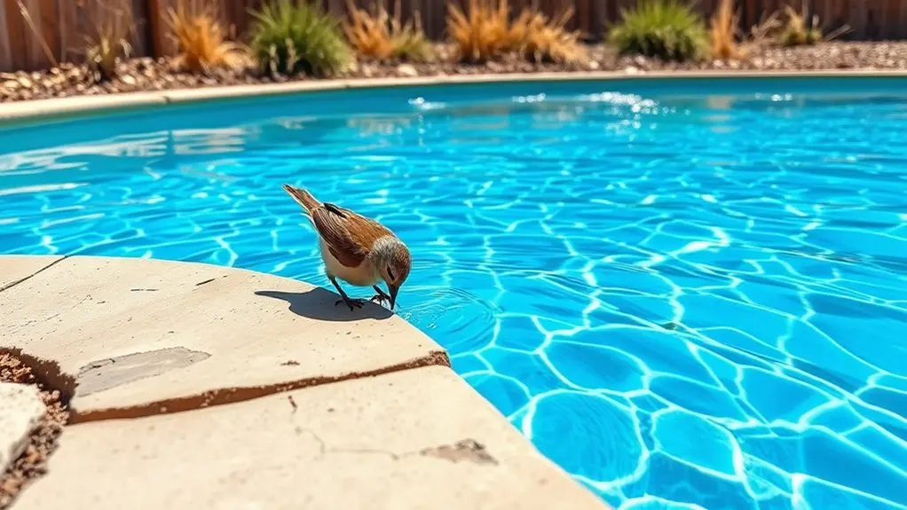 birds rely on pools during drought