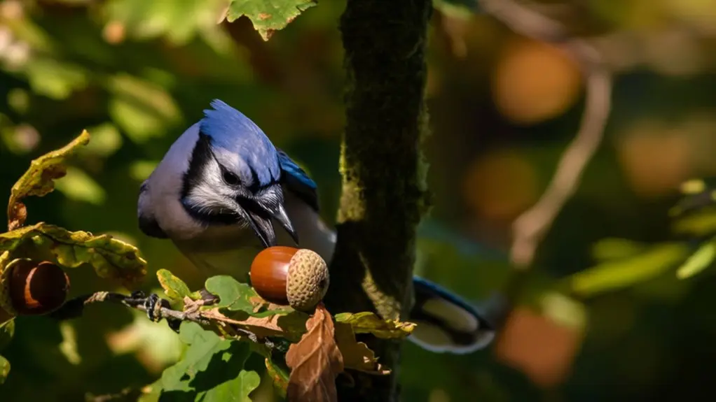 birds safely eat acorns