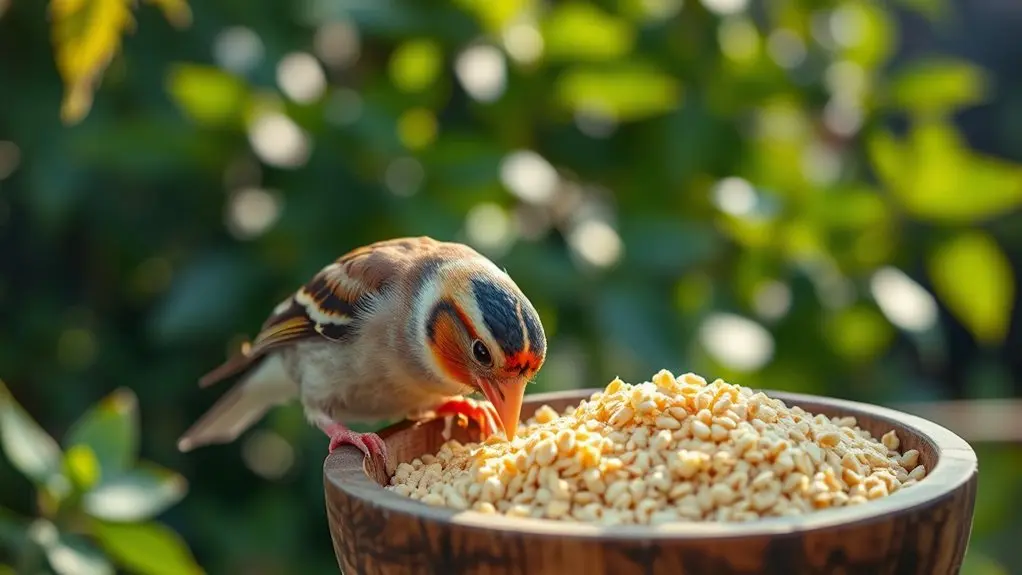 birds safely eat plain bulgur