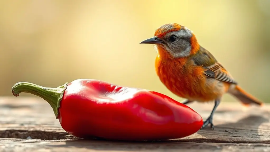birds taste spicy peppers
