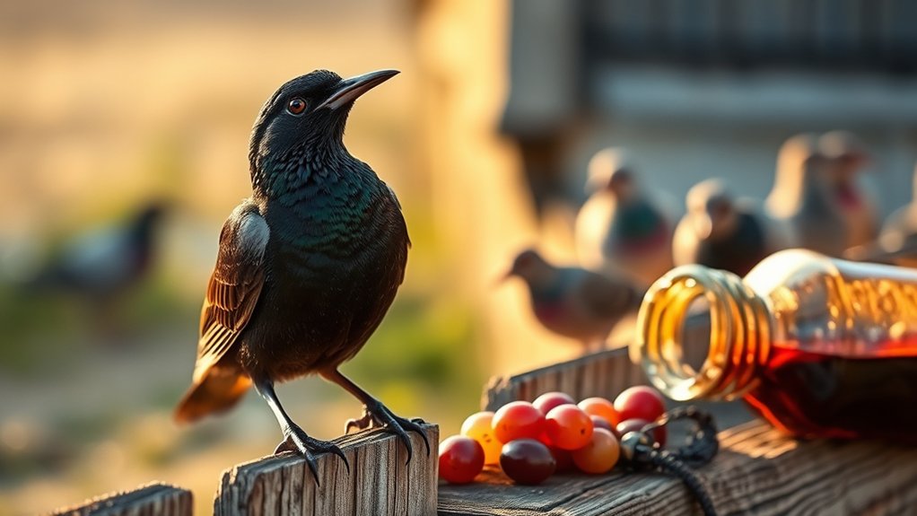 birds that drink alcohol