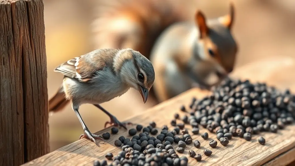 birds tolerate mammals avoid