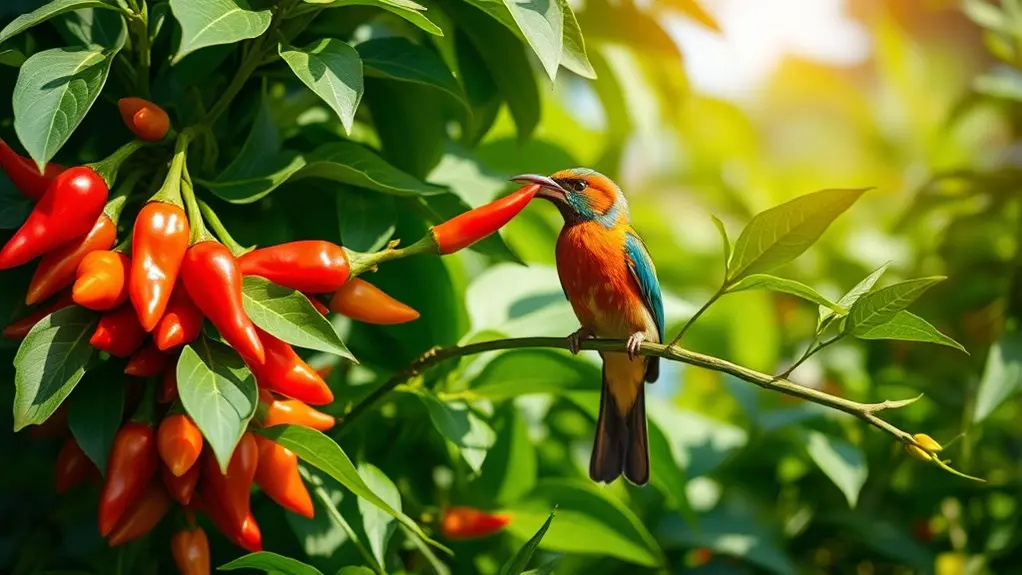 birds tolerate spicy peppers