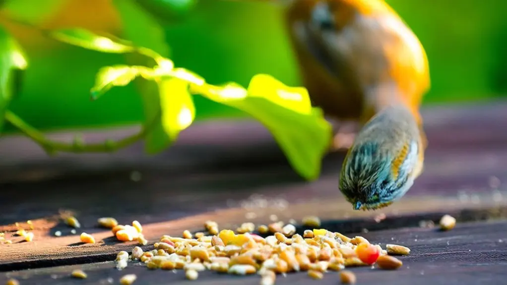 can birds eat chicken food