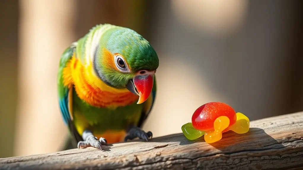 candy harms delicate bird health