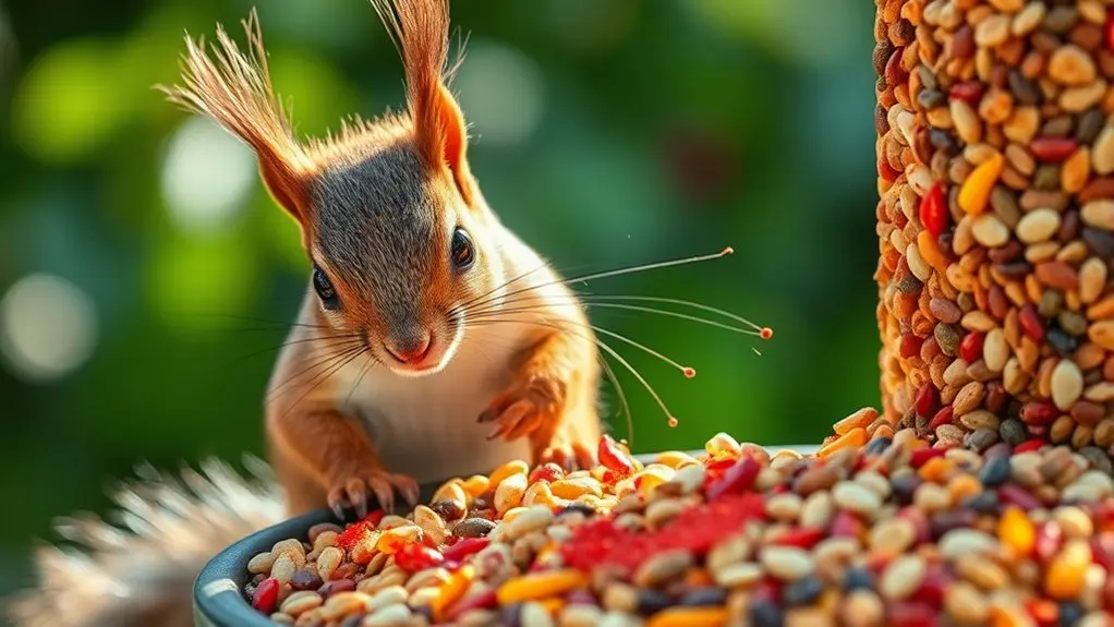 capsaicin deters hungry squirrels